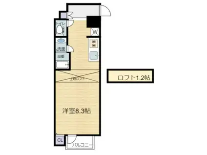 エクセリア小町(ワンルーム/6階)の間取り写真