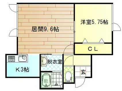 IS II・III(1LDK/1階)の間取り写真