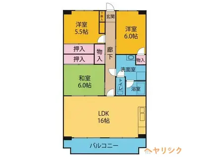 OS・SKYフレックス藤が丘(3LDK/3階)の間取り写真