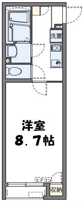 クレイノパルテドール(1K/1階)の間取り写真