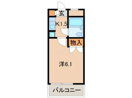 メゾンクレセール(1K/3階)の間取り写真