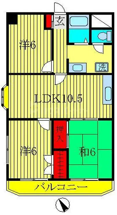 サムソンコート 1階階 間取り