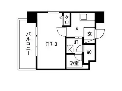 ブルームライフ新栄(1K/8階)の間取り写真