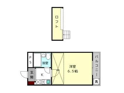 パレス大安寺(1K/1階)の間取り写真