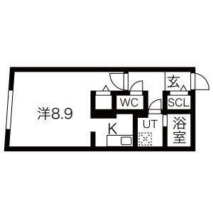 G VIVRE 岡崎駅前(1K/3階)の間取り写真