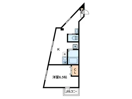 西保木間大平(1K/2階)の間取り写真