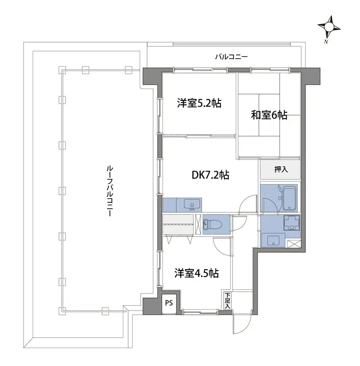丸山台レジデンス 7階階 間取り