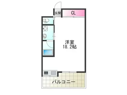 グランリーオ(ワンルーム/4階)の間取り写真