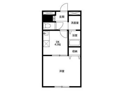 アムールA-1(1DK/2階)の間取り写真