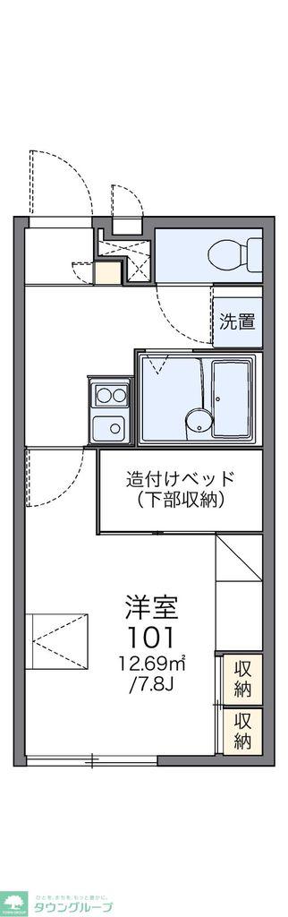 レオパレスK南片江(1K/2階)の間取り写真