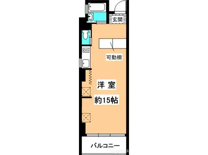 ORIGINALBOX11(ワンルーム/2階)の間取り写真