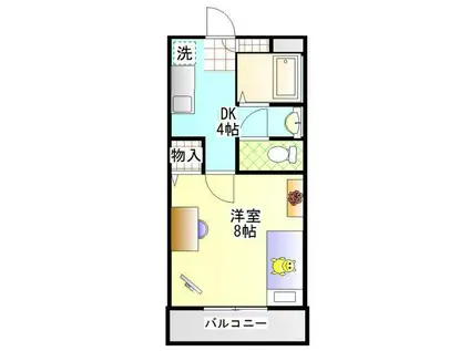 ネクストIII(1K/3階)の間取り写真