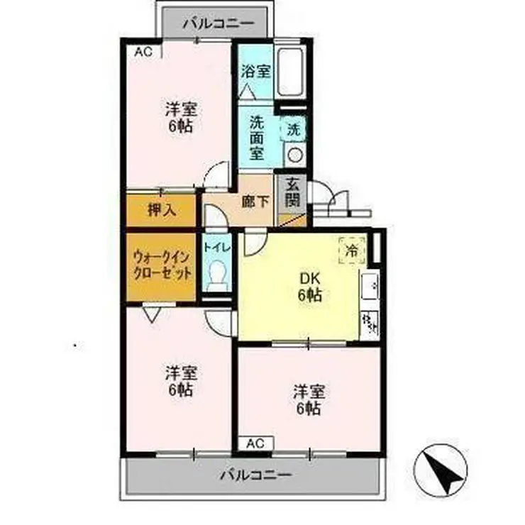 ハイローズ船橋壱番館 3階階 間取り