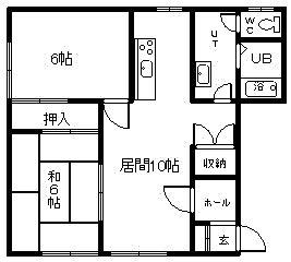 コーポ107(2LDK/2階)の間取り写真