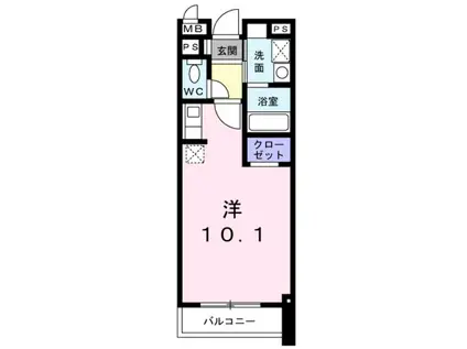 クレールメゾン(1K/1階)の間取り写真