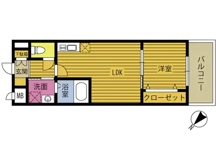 アルタアビエス(1LDK/2階)の間取り写真