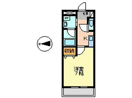 ベレーサ築地口ステーションタワ(1K/9階)の間取り写真