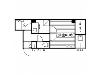 グランシャリオ太秦(1K/2階)の間取り写真