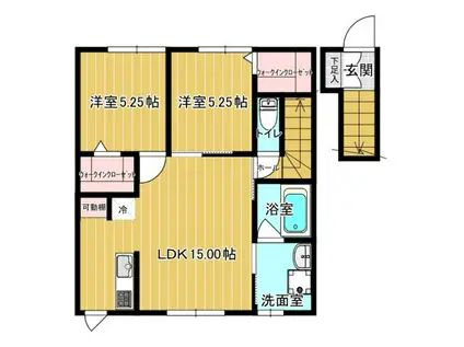 星の指輪(2LDK/2階)の間取り写真