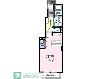 ジェントリーハート(ワンルーム/1階)の間取り写真