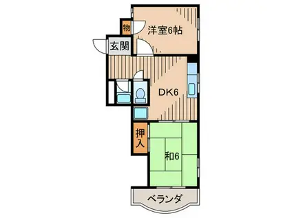 クラ武庫之荘壱番館(2DK/1階)の間取り写真