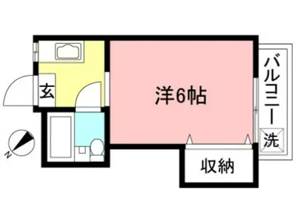 メゾンドリブル(1K/1階)の間取り写真