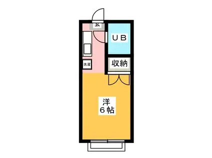 コーポ松(ワンルーム/2階)の間取り写真