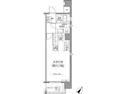 麹町二番町マンション(ワンルーム/3階)の間取り写真