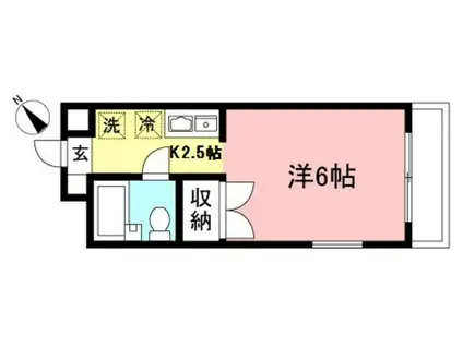 メゾンK(1K/1階)の間取り写真