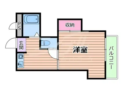 晩成ハイツ関目(1K/2階)の間取り写真
