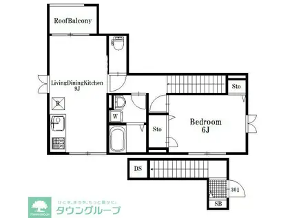 ミーシグ(1LDK/3階)の間取り写真