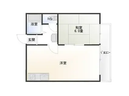 パナハイツランドマーク(1LDK/2階)の間取り写真