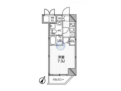 エグゼ新大阪南(1K/4階)の間取り写真