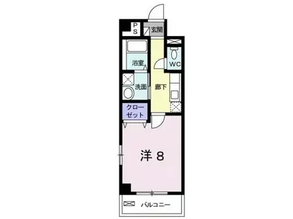 ジェン・ルー(1K/4階)の間取り写真