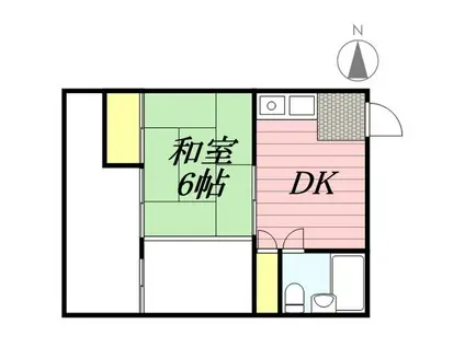 メゾン雅(1SDK/5階)の間取り写真