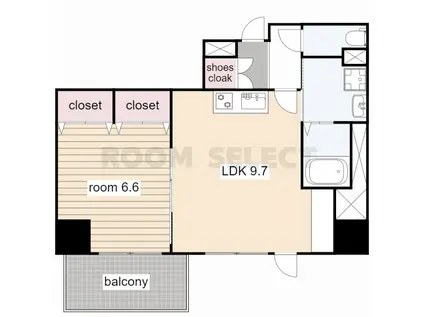 LIVECASA金山(1LDK/2階)の間取り写真