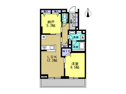 レフィシア(1SLDK/1階)の間取り写真