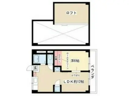 シーズンコート上小田井西I(1LDK/4階)の間取り写真