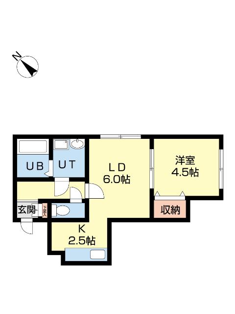 エスポワール豊平(1LDK/3階)の間取り写真