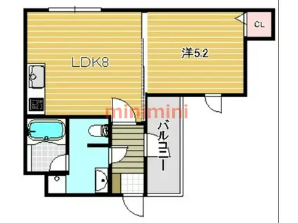 HGT コート高槻(1LDK/1階)の間取り写真
