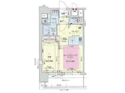 プレサンス玉造駅前(1LDK/10階)の間取り写真