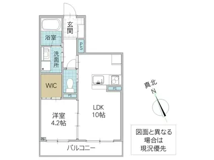 ELPIDA赤塚 B(1LDK/1階)の間取り写真