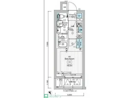 MAXIV横浜青葉(1K/4階)の間取り写真