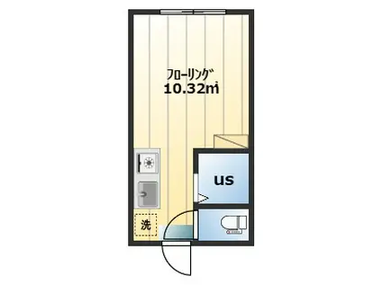 アーバンプレイス武蔵野(ワンルーム/2階)の間取り写真