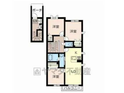 GRAND ESPOIR C棟(3LDK/2階)の間取り写真