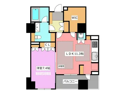 ヒルズ本駒込山の手台(1SLDK/3階)の間取り写真