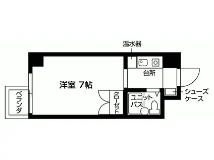 山科 SQUARE(1K/4階)の間取り写真