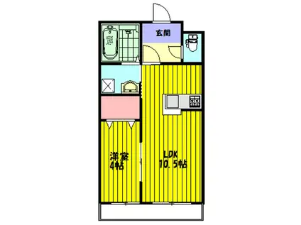 アーバンプレイス(1LDK/2階)の間取り写真