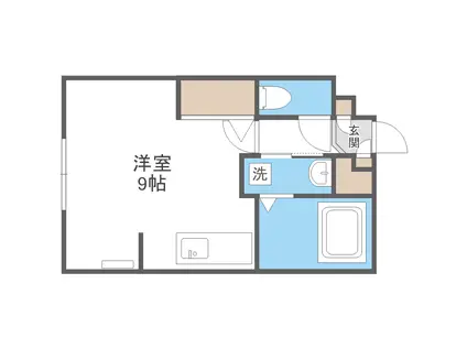 アイアール菊水(ワンルーム/3階)の間取り写真