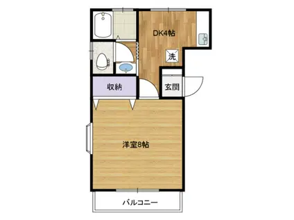 エルヴィーナ宮津台 E棟(1DK/1階)の間取り写真